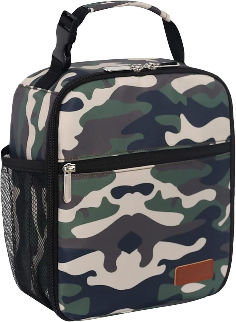 Femuar Lunch Box for Men Women Adults Small Lunch Bag for Office Work Picnic  Reusable Portable Lunchbox, Camouflage