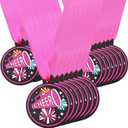 24 Pcs Sport Ball Award Medals Bulk 2 Inch Rubber Ball Medals Trophies with Ribbons for Winner or Team Participation Gift