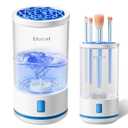 Makeup Brush Cleaner machine, 2 in 1 Makeup Brush Cleanser & Washer, 7000 RPM High-Speed Deep Cleaning, Portable Automatic Cosmetic Brush Cleaner for Foundation Brush Sponge, Clear