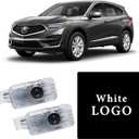 Never Fade Car LED Door Logo Projector Ghost Shadow Light, for RLX/MDX/ZDX/TLX/TL/RDX Series Accessories LED Laser Car Courtesy Step Light HD (White)