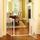 Toddleroo by North States - Deluxe Dcor Safety Gate: Hardware Mounted Extra Wide Metal Baby Gate - Adjustable Child Gate - 38.3 to 72 Inches Wide - 30 Inches Tall - Warm White