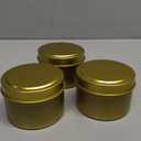 SONVIIBOX 24pcs Gold Candle Tins, 4oz, DIY Candle Making Kit, Storage Jars, Adult, Unisex, Traditional, Christmas