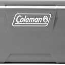Coleman Classic Series Insulated Portable Rolling Cooler with Wheels, Leak-Resistant Outdoor Hard Cooler Keeps Ice up to 5 Days, 100-Quart (Rock Grey)