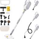 12-in-1 Steam Mop, 16 PCS Attachments Detachable Handheld Steamer, 500ML Tank, 3 Steam Modes & LED Display, Steam Mops for Floor Cleaning, Mop Steamer for Home, Hardwood Floor, Tile, Grout, Wall, Wood