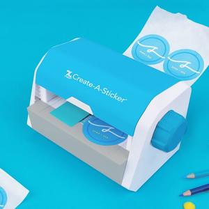 Xyron CreateaSticker, 5" Sticker and Label Maker Machine for Small Business and DIY Crafts, Includes Permanent Adhesive, PreLoaded (05010510A)
