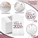 100pcs Class of 2026 Graduation Napkins, Disposable Congrats Grad Cocktail Napkins Foil Dot Paper Hand Towels for 2026 High School University College Graduation Party Decorations (White Maroon）