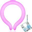 Neck CoolingTube with Insulated Bag, Reusable Neck Coolers Wearable Body Cooling Products for Hot Weather in Summer (Pink)
