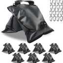 Boat Cover Water Bag with Hook, Marine Mooring Hanging Pouch Kit Boat Accessories, Windproof Winterizing Weight Waterbags, Each 17 lbs Capacity, Black, 8 PCS