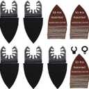 XXGO 155 Pcs Finger Oscillating Multi Tool Sanding Pads Accessories Kits Include 150 Pcs Multitool Finger Sanding Paper and 5 Pcs Multi Tool Finger Sanding Pads XG155F