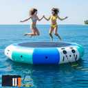 COOLWAVE 10 FT Inflatable Water Trampoline for Lake with No Pump