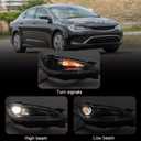 Huray Halogen Headlight Assembly Fit for Chrysler 200 2015 2016 2017 RH Projector Headlamp w/o LED DRL OE Style Replacement for CH2503260 68284785AA Right Passenger Side