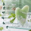 BAIMEI IcyMe Jade Roller & Gua Sha Set Face Roller and Gua Sha Facial Tools for Skin Care Routine and Puffiness, Self Care Gift for Men Women - Light Green
