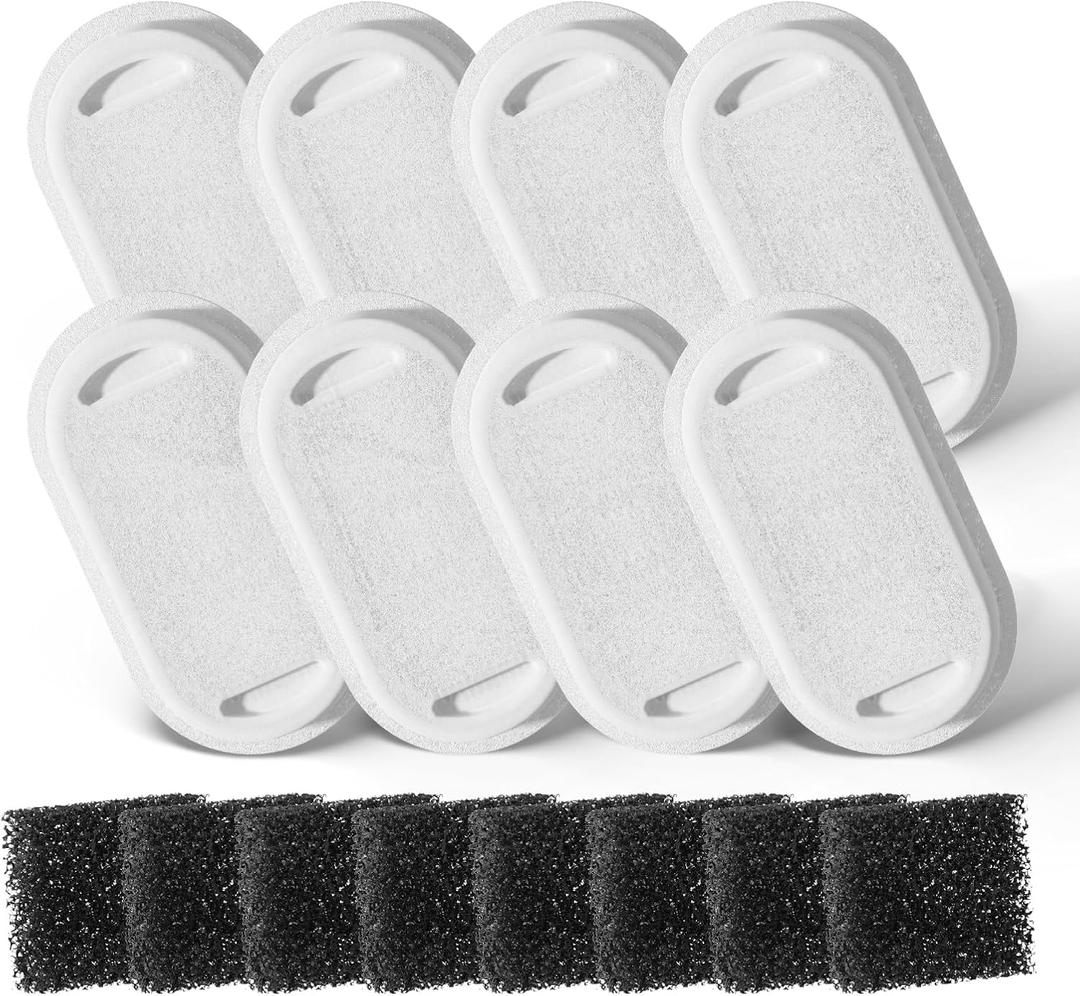 Cat Water Fountain Filter, 8 Packs Replacement Filters for SARPAWS PWS-158B (74oz/2.2L), 2 Months Set of Replacement Filters for Ultra Quiet Pet Water Fountain, 8 Cat Fountain Filter