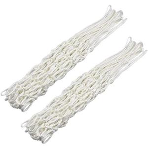 2PCS 8-Loops Replacement Heavy-Duty Basketball Net All Weather Thick Nets Fit Standard Indoor and Outdoor Rims for Pool Basketball Hoop