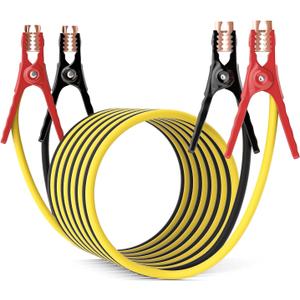 Jumper Cables for Car, Heavy Duty Automotive Booster Cables for Car, SUV and Trucks Battery, for Jump Starting Dead or Weak Batteries with Carry Bag, Gloves, Brushes(6 Gauge 16 Feet)
