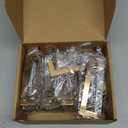 goldenwarm 5 Pack Champagne Bronze Cabinet Pulls Bronze Drawer Pulls 4 Inch Kitchen Cabinet Handles Champagne Gold Drawer Handles T Bar Square Hardware for Kitchen Bedroom Cupboard, 102mm Hole Center