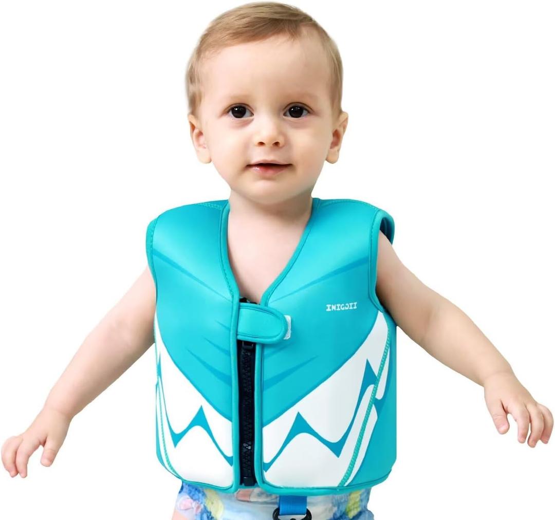 Toddler Swim Vest, Swim Jacket for Kids, Infant Swim Trainer Vest with Adjustable Safety Strap (Small(18 Months-2 years/20-28 lbs ), Blue)
