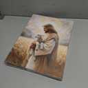 2 x OTOSTAR Jesus and Lamb Christian Wall Art Canvas Prints - Jesus Saves the Lost Lamb Christian Canvas Wall Art for Prayer Room Baptism Serenity Prayer Church Decor - 12 x 16 Inch
