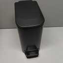 Cesun Small Bathroom Trash Can with Lid Soft Close, Step Pedal, 6 Liter / 1.6 Gallon Stainless Steel Garbage Can with Removable Inner Bucket, Anti-Fingerprint Finish (Matt Black)