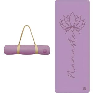 Premium PU Yoga Mat, 4.5mm Non Slip Natural Rubber Exercise Mat with Strap for Yoga, Pilates, Stretching & Fitness