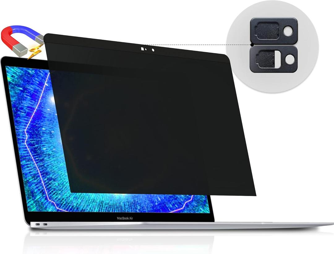 Magnetic Privacy Screen for MacBook Air 13 Inch (2010-2017), Removable Anti Blue Light Glare Peep Filter Black out Screen Protector for Mac 13In Laptop Model (A1369, A1466)