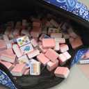 American Mini Mahjong Set 166 Mahjong Tiles 0.9-inch American Mahjong Game Pink Set Thickened Mah-Jongg Tiles Bag Mahjong Tile Set