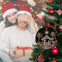 2 x Nativity Christmas Ornaments 2025 - Nativity Scene Ornaments, Catholic Religious Gifts for Men Women, Christian Gift Ideas - Christian Gifts for Women Faith - Ceramic Ornament Xmas Tree Decoration