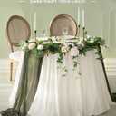 Ling's Moment Flower Garland - 6FT Eucalyptus & Greenery - Sweetheart Table Decor for Wedding Reception, Artificial Floral Garland for Mantle, Spring Garden Ceremony, Christmas Decoration, Green