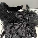 SOMOYA Halloween Fallen Angel Dress Costume Black Fallen Dress Costumes Wings Cosplay for Women (Black, 2XL)