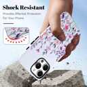Magnetic for iPhone 14 Pro Max Case [Compatible with Magsafe] Colorful Floral Flower Pattern Design, Full Body 2 in 1 Shockproof Scratch Resistant Protective Cover for Women Girl (White)