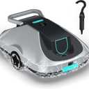 C1 Robotic Pool Cleaner, 200-Min Cordless Pool Vacuum for Above Ground & Inground Pools up to 2500 Sq.ft, Automatic Pool Vacuum Robot for Leaves & Dirt, Powerful Suction Self-Parking-Arctic
