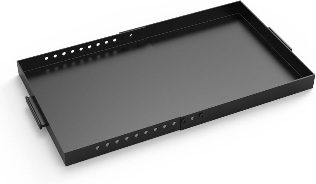 Daisypower Fireplace Tray with Handles, Expandable/Adjustable Ash Pan Ember Holder, Ash Collection Pan for Indoor & Outdoor Fireplace Grates, Firepits, Backyard Grills, Up to 32