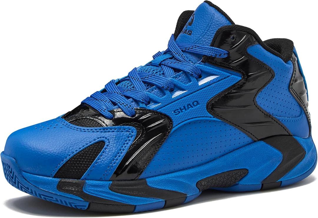 SHAQ Devastator 2.5 Kids Basketball Shoes for Boys and Girls, High Top Youth Boys Sneakers - Medium Blue/ Black, 5 Big Kid