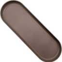 The HC Companies 15 Inch Oval Sprite Pot Plant Saucer - Indoor Outdoor Plastic Plant Trays for Pots - 15"x5.21"x.93, Artisan Taupe