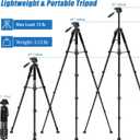 JOILCAN Tripod Camera Tripods, 74" Tripod for Camera Phone Video Recording, Heavy Duty Cameras Tripod Stand, Professional Travel DSLR Tripods Compatible with Canon iPhone, Max Load 15 LB