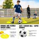 Soccer Goal, Kids Soccer Goals for Backyard Set, 2 Pack of Portable Pop Up Soccer Net with Soccer Ball, Cones, Complete Training Equipment for Youth, Toddler Outdoor Sports Games