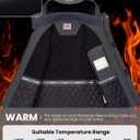 WULFUL Men's Winter Coats Waterproof Ski Jacket Warm Windproof Winter Windbreaker Jackets for Men with Hood (Medium, Solid Dark Grey-0047)