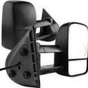 AUTOSAVER88 Tow Mirrors Compatible with 2007-2014 Chevy Silverado GMC Sierra, Power Heated Driver and Passenger Side Replacement Towing Mirror Set with Turn Signal and Dual Glass