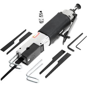 Air Reciprocating Saw Kit, Pneumatic Metal Cutting Saw Tools with 6pcs 24T 32T Blades, Handheld Power Metal Saw, Heavy Duty Aluminum Alloy Saber Saw