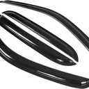 Window Visor Compatible with 2001-2004 Toyota Tacoma Crew Cab, Slim Style Acrylic Smoke Tinted 4PCS Sun Rain Shade Guard Wind Vent Air Deflector by IKON MOTORSPORTS, 2002 2003 2004