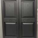 Ekena Millwork Lifetime Vinyl LP2S14X03900BL Standard Two Equal Panel Vinyls, Raised Panel Vinyl Shutters, w/Installation Shutter-Lok's & Matching Screws (Per Pair), 14.75"W x 39"H, Black