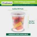 Freshware Food Storage Containers [240 Set] 32 oz Plastic Deli Containers with Lids, Slime, Soup, Meal Prep Containers | BPA Free | Stackable | Leakproof | Microwave/Dishwasher/Freezer Safe