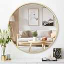 1st owned Round Wall Mirror Gold 20 Inch -Circular Metal Framed Wall Mounted Mirror, Hanging Round Modern Decorative for Entryway Bathroom, Living Room, Bedroom