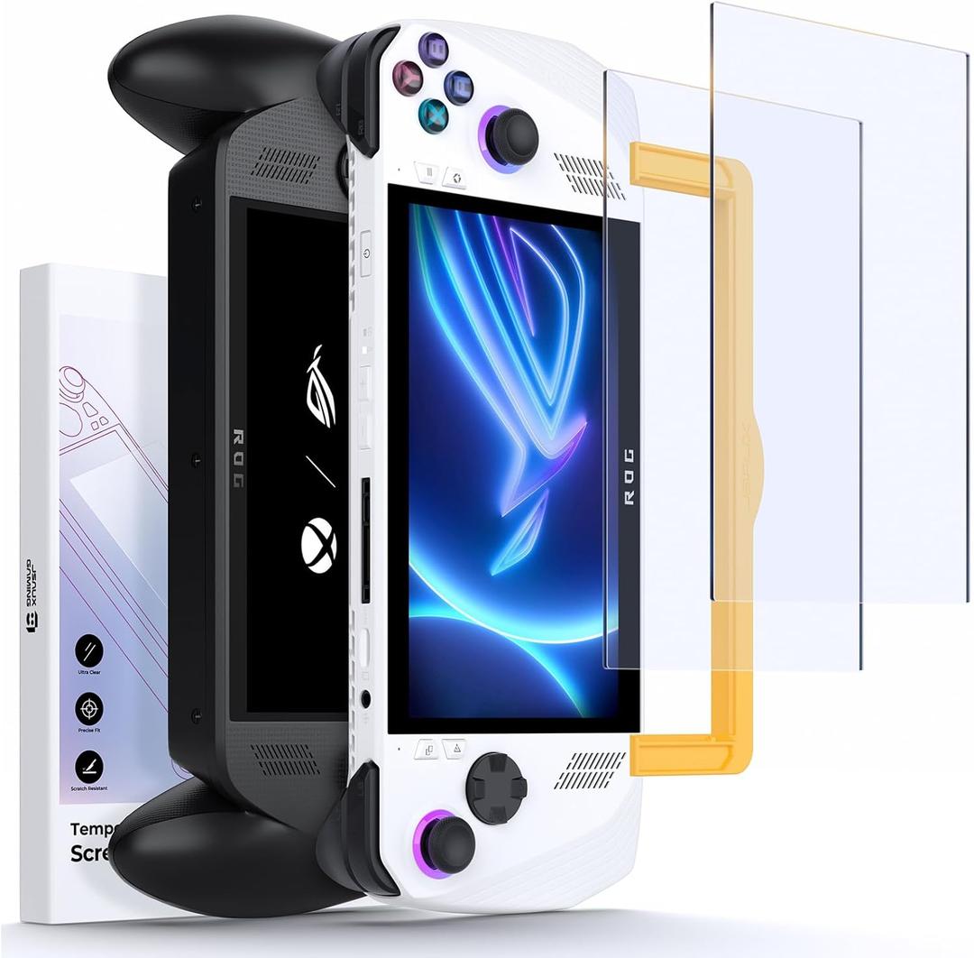 JSAUX Anti-Glare Screen Protector for ROG Xbox Ally/ROG Xbox Ally X (2025) / ROG Ally 2-Pack, Matte 9H Hardness Tempered Glass with Guide Frame, 7" Anti-Scratch Screen Protector for ASUS ROG Ally X | Anti Glare, 9H Hardness, Tempered Glass, with Guiding Frame, 7 inch, Anti-Scratch