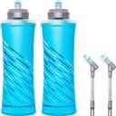 HydraPak UltraFlask Speed (600ml) - Collapsible Soft Flask Water Bottle for Hydration Vests and Running Packs with Easy Open Cap