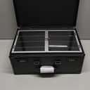 Barber Case 6 Clippers Sliding Tray, Profesional Barbers Briefcase Tool Case, Barber Cases for Clippers and Supplies, Hair Scissors Trimmer Organizer, Salon Hair Grooming Hard Travel Suitcase