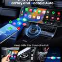 Teeran 2 in 1 Wireless CarPlay and Android Auto Adapter, Easy Setup Plug and Play, Fast Seamless Use Supports 1000+ Cars with Built-in Wired Car Play/Android Auto Compact Sleek Design Car Adapter