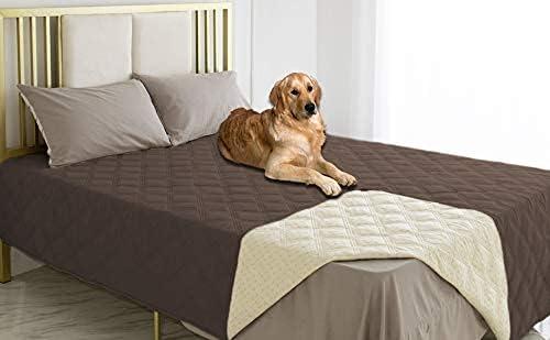 Ameritex Waterproof Dog Bed Cover Pet Blanket with Anti-Slip Back for Furniture Bed Couch Sofa (52x82 Inches, Chocolate) 
