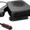 12v 200W Car Heater, Portable Car Heaters for Vehicle, 2 in 1 Windshield Defogger and Defroster Plug into Cigarette Lighter, 12 Volt Car Heating for RV SUV, 360Rotation (Black)