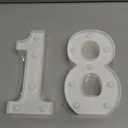 LED 18 Marquee Number Lights, Warm White Decorative LED Light Up Numbers, Battery Operated, for Girls Boys 18th Birthday Party, Graduation, Gifts, Anniversary, Wedding, Home, Bar Decor
